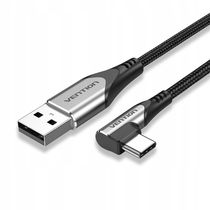 Кабель Vention USB Type-C 3A 1 м 90°, 2А, Black (COEHF)