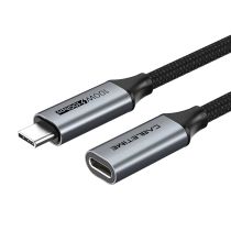 Кабель Cabletime USB Type C - USB Type C, 0.5м, 5А/PD100W, 4K 60hz, швидка зарядка, White (CU21E)