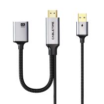 Перехідник Сabletime HDMI - DisplayPort, 0.2m, v2.0, 4K 60Hz (CP51B)