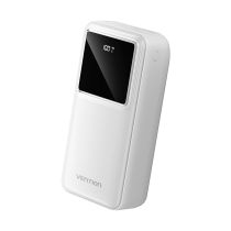 Зовнішній аккумулятор Vention 30000mAh Power Bank (Micro-USB+USB-C+USB-A+USB-A) 22.5W White LED Display Type (FHMW0)