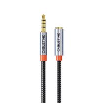 Кабель Cabletime Audio TRRS 3.5 мм 1 м Black Metal Type, 4 pin, з підтримкою мікрофона, стерео (CF19H)