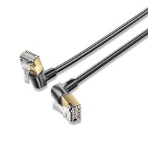 Патч-корд Vention CAT8 SSTP Ethernet, 1 м Black, rj-45 - rj-45, 8 жил, 360°, обертовий (IKLBF)